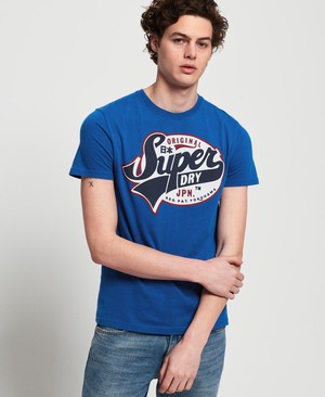 Superdry Heritage Classic Lite Férfi Pólók Kék | CWVZN6578